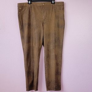 Chicos  Faux-Suede Worn Luggage Pants/ 3(16-XL).
